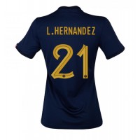 Fotbalové Dres Francie Lucas Hernandez #21 Dámské Domácí MS 2022 Krátký Rukáv